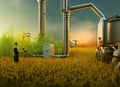 Biofuels Production Managers Fictional Work Enviroment Scene.