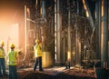 Biomass Plant Technicians Fictional Work Enviroment Scene.