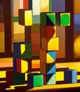 Blocks Material Commercial Business. Generative AI.