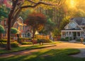 Brookhaven neighborhood in Atlanta, Georgia USA. Royalty Free Stock Photo