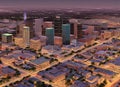 City Center District neighborhood in Dallas, Texas USA. Royalty Free Stock Photo