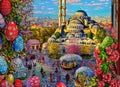 Easter Holiday Scene in Avcilar,?stanbul,Turkey. Royalty Free Stock Photo