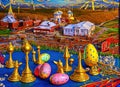 Easter Holiday Scene in Chita,Zabaykalâskiy Kray,Russia.