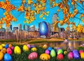 Easter Holiday Scene in Edmonton,Alberta,Canada.