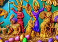 Easter Holiday Scene in Ijebu-Ode,Ogun,Nigeria. Royalty Free Stock Photo