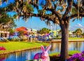 Easter Holiday Scene in North Port,Florida,United States. Royalty Free Stock Photo