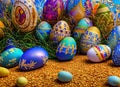 Easter Holiday Scene in Petah Tiqwa,Central,Israel. Royalty Free Stock Photo
