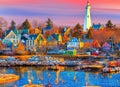 Easter Holiday Scene in Portland,Maine,United States.