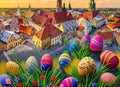 Easter Holiday Scene in Radom,Mazowieckie,Poland. Royalty Free Stock Photo