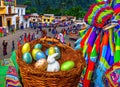 Easter Holiday Scene in San Juan Sacatepequez,Guatemala,Guatemala. Royalty Free Stock Photo