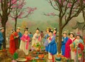Easter Holiday Scene in Wusong,Anhui,China. Royalty Free Stock Photo