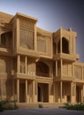 Fictional Mansion in Ad Diwaniyah, Al Q?dis?yah, Iraq. Royalty Free Stock Photo
