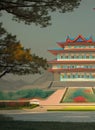 Fictional Mansion in Anju, Pây?ngnam, North Korea.