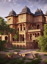 Fictional Mansion in Burhanpur, Madhya Pradesh, India. Royalty Free Stock Photo