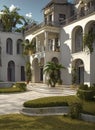 Fictional Mansion in Carrefour, Ouest, Haiti. Royalty Free Stock Photo