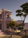 Fictional Mansion in Coquimbo, Coquimbo, Chile. Royalty Free Stock Photo