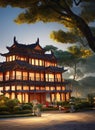 Fictional Mansion in Huai\'an, Jiangsu, China.