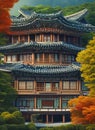 Fictional Mansion in Ich\'on, Gyeonggi, South Korea. Royalty Free Stock Photo