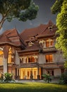 Fictional Mansion in Kediri, Jawa Timur, Indonesia. Royalty Free Stock Photo