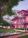 Fictional Mansion in Okara, Punjab, Pakistan. Royalty Free Stock Photo