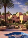 Fictional Mansion in Oujda-Angad, Oriental, Morocco.