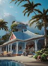 Fictional Mansion in Philipsburg, , Sint Maarten.
