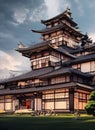 Fictional Mansion in Utsunomiya, Tochigi, Japan. Royalty Free Stock Photo