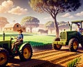 Farmer. Fictional Workplace. Generative AI.