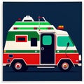 Paramedic Print Design Style. Generative AI.