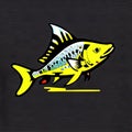 Pollock Fish Animal Style Print Design Logo. Generative AI.