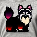 Skye Terrier Animal Style Print Design Logo. Generative AI. Royalty Free Stock Photo