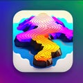 Ai Assistant Software App Style Icon. Generative AI. Royalty Free Stock Photo