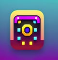 Arcade Software App Style Icon. Generative AI. Royalty Free Stock Photo