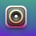 Audio Recorder Software App Style Icon. Generative AI. Royalty Free Stock Photo
