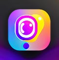 Bubble Shooter Software App Style Icon. Generative AI.