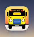 Bus Software App Style Icon. Generative AI. Royalty Free Stock Photo