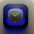 Clock, Alarm & Timer Software App Style Icon. Generative AI. Royalty Free Stock Photo