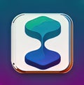 Dictionary Software App Style Icon. Generative AI. Royalty Free Stock Photo