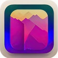 Dictionary Software App Style Icon. Generative AI. Royalty Free Stock Photo