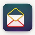 Email Software App Style Icon. Generative AI. Royalty Free Stock Photo
