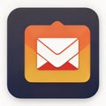 Email Software App Style Icon. Generative AI. Royalty Free Stock Photo