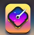 Hack And Slash Software App Style Icon. Generative AI. Royalty Free Stock Photo