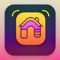 Home Automation Software App Style Icon. Generative AI. Royalty Free Stock Photo