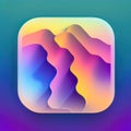 Match-3 Hybrid Software App Style Icon. Generative AI. Royalty Free Stock Photo