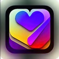 Photo Frame Software App Style Icon. Generative AI. Royalty Free Stock Photo