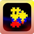 Physics-Puzzle Role-Playing Software App Style Icon. Generative AI.