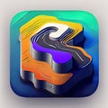 Sleep Software App Style Icon. Generative AI.