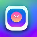 Text Messaging Software App Style Icon. Generative AI. Royalty Free Stock Photo