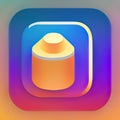 Time Management Software App Style Icon. Generative AI. Royalty Free Stock Photo