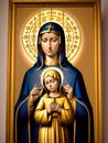 Solemnity of Mary, Mother of God Holiday Depiction. Generative AI.